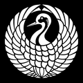 Crane crest of Mori clan similar to Japan Airlines