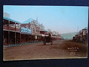 Woodlark Street, Lismore, 1800s (B&W postcard, colourised)