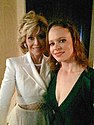 Thora Birch and Jane Fonda backstage at the 2015 Hollywood Film Awards
