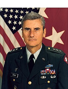 Color head and shoulders photo of Lieutenant General Frederic J. Brown III in dress uniform