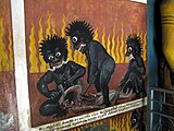 A painting that depicts hell punishments