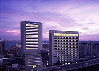 Hotel Crown Palais Kobe, and Harborland Centre Building, a large scale complex building facing the JR Kobe station in Kobe City, Hyogo Prefecture