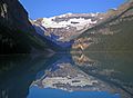 Mount Victoria reflected in Lake Louise