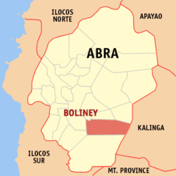 Map of Abra with Boliney highlighted