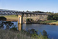 The former railway trestle bridge over the Nicholson River