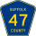 County Route 47 marker