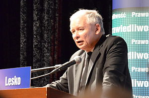 0643 Jarosław Kaczyński Vorsitzender der nationalkonservativen Recht und Gerechtigkeit.JPG