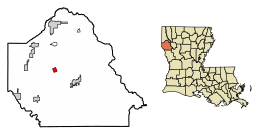 Location of Grand Cane in De Soto Parish, Louisiana.