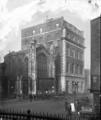 No. 1 Aldersgate Street (the Money Order Office) (right) and the French Protestant Chapel in St Martin's Le Grand (left) (both demolished 1888).