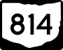 State Route 814 marker