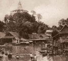 Historic photo of Wat Saket and Golden Mount during King Rama V's reign