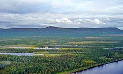 View of the Lower Tunguska River on the Central Siberian Plateau
