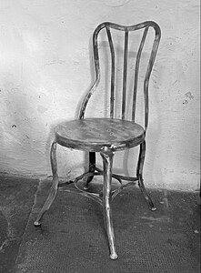 TOLEDO UHL steel chair "SODA FOUNTAIN" from 1910, Ohio