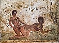 Erotic wall painting, House of the King of Prussia, Pompeii