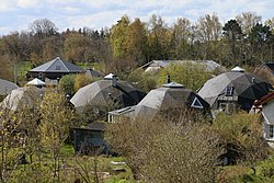Domes in Dyssekilde ecovillage in Torup