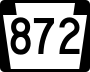 Pennsylvania Route 872 marker