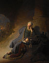 Jeremiah Lamenting the Destruction of Jerusalem (1630 painting by Rembrandt)