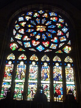 The choir window behind the main altar