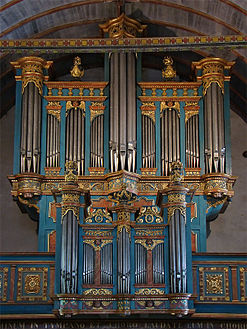 The Dallam organ with Michel Madé's casing
