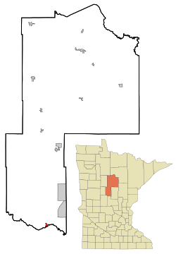 Location of Pillager within Cass County, Minnesota