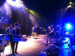 Codes performing at Electric Picnic 2011 in Ireland. From left to right: Paul Reilly, Raymond Hogge, Daragh Anderson and Eoin Stephens