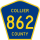 County Road 862 marker
