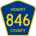 County Road 846 marker