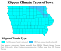 Image 39Köppen climate types of Iowa, using 1991–2020 climate normals (from Iowa)