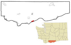 Location of Maryhill in Klickitat County, Washington