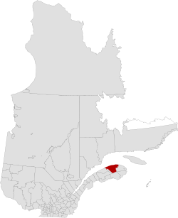 Location of La Haute-Gaspésie