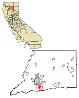 Location of Anderson in Shasta County, California