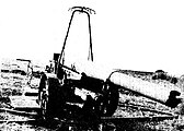 A damaged Type 96 with its barrel lowered.