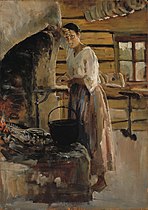 Woman Cooking Whitefish, 1886