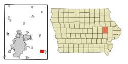 Location of Mount Vernon, Iowa