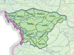 Map of Šakiai district municipality