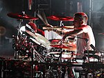Shannon Leto performing in Kent, Ohio in October 2010.
