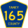 County Road 165 marker
