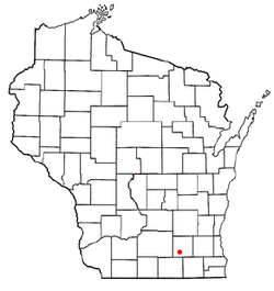 Location of the Town of Koshkonong, Wisconsin