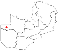 Location of Zambezi in Zambia