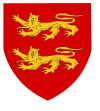 Coat of Arms: 2 Gold Lions on a Red Field