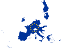 Flag map of Eurozone