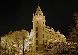 Gamlehaugen Illuminated at night