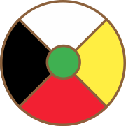Variant with a green centre used by some Anishinaabe communities