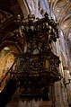 Baroque pulpit of 1613 carved in wood by Paolo Froni Parma Cathedral
