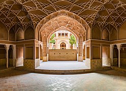 a panoramic HDR image from a section of abbasi house in kashan