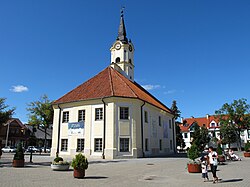 Marketplace and historical Baroque town hall