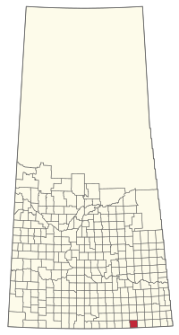 Location of the RM of Cambria No. 6 in Saskatchewan