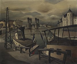 Hando Mugasto (1907–1937). Tartu Stone Bridge. 1931. Canvas, oil.