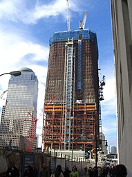 One World Trade Center on November 10, 2010, reaching the 48th floor.