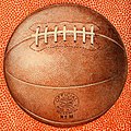 Image 7A Spalding basketball from 1922 (from History of basketball)